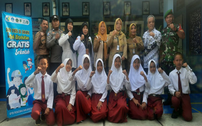 Launching CKG “Cek Kesehatan Gratis” Anak Sekolah di wilayah Puskesmas Banjarnegara 1 di MI Muhammadiyah Semampir